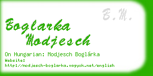 boglarka modjesch business card